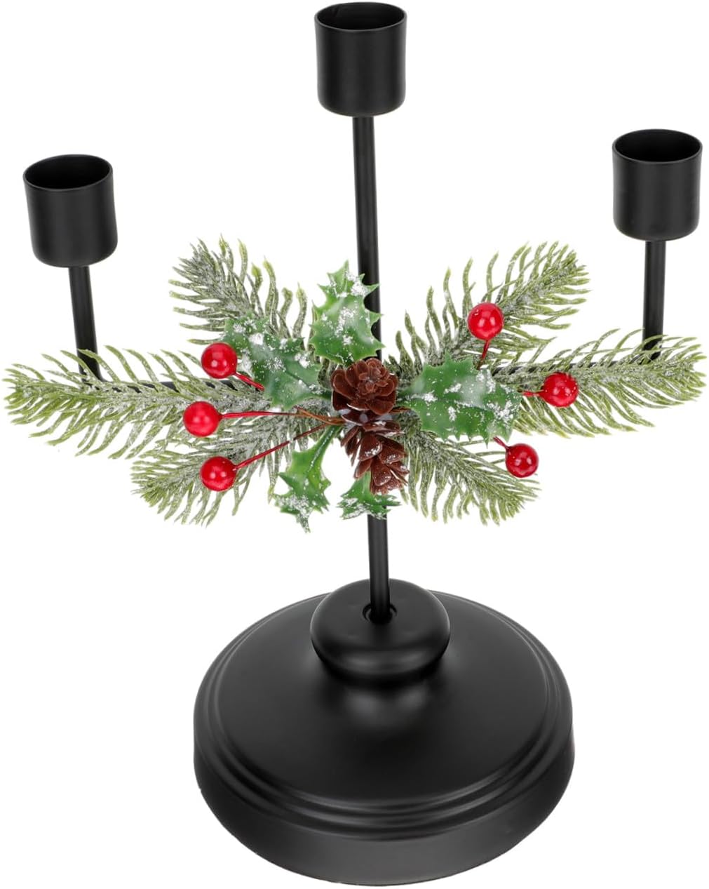 Christmas Candle Holder Stand Candle Stick Holder for Festive Table Centerpiece Stable Base for Xmas Parties Home Decor Christmas Party Favors