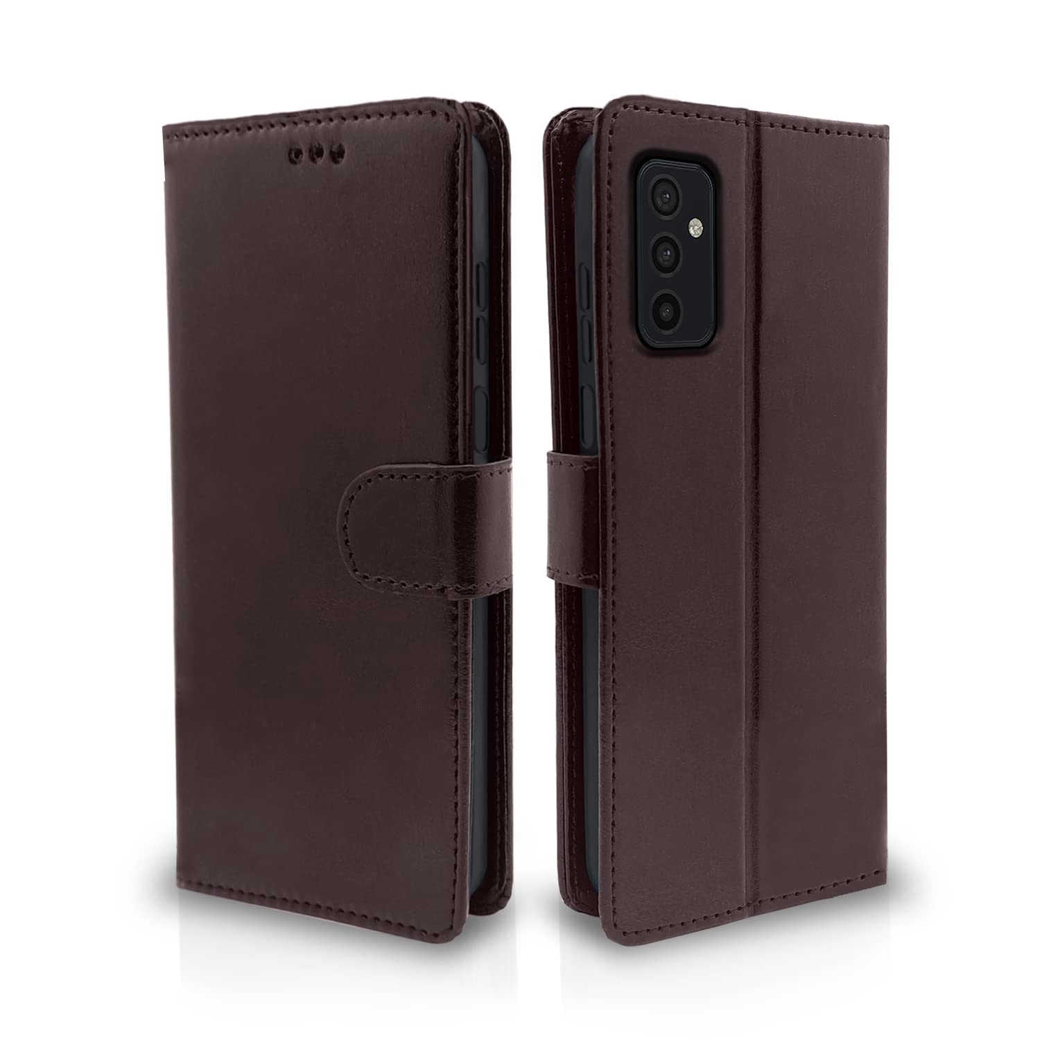 Pikkme Samsung Galaxy M52 Flip Case Leather Finish | Inside TPU with Card Pockets | Wallet Stand and Shock Proof | Magnetic Closing | Complete Protection Flip Cover for Samsung Galaxy M52 (Coffee) (B0BJKDVDZF) Amazon Price History, Amazon Price Tracker
