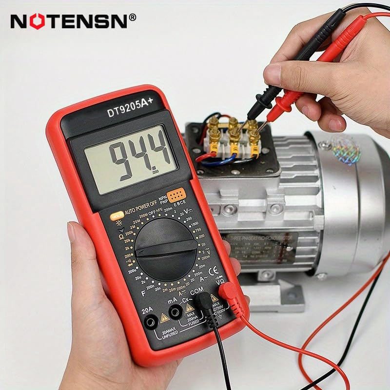 DT9205A+ Digital Multimeter, 1000V True RMS Auto-Ranging Voltmeter, Professional Electrician Tools with Temperature/Diode/Continuity Test, Anti-Burn & Full Protection for Home/Car/Industrial Use