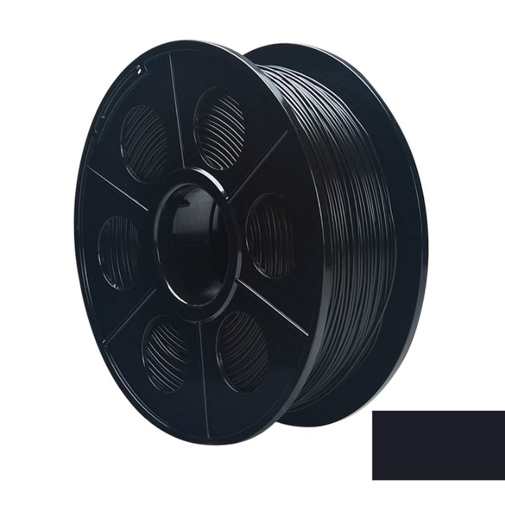Hello PA filament nylonowy 1,75 mm, filament do drukowania 3D 1 kg, tolerancja +/- 0,02 mm (opcjonalnie wielokolorowy) (kolor: Czarny)