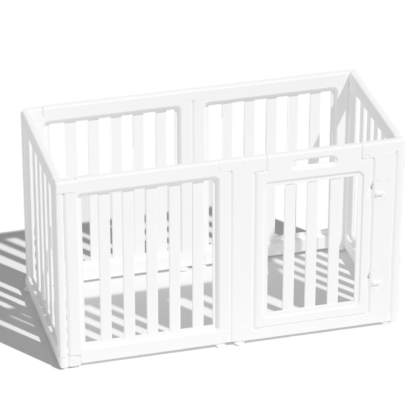 Amazon | Petifam ホワイトフレームサークル ペットフェンス ペット