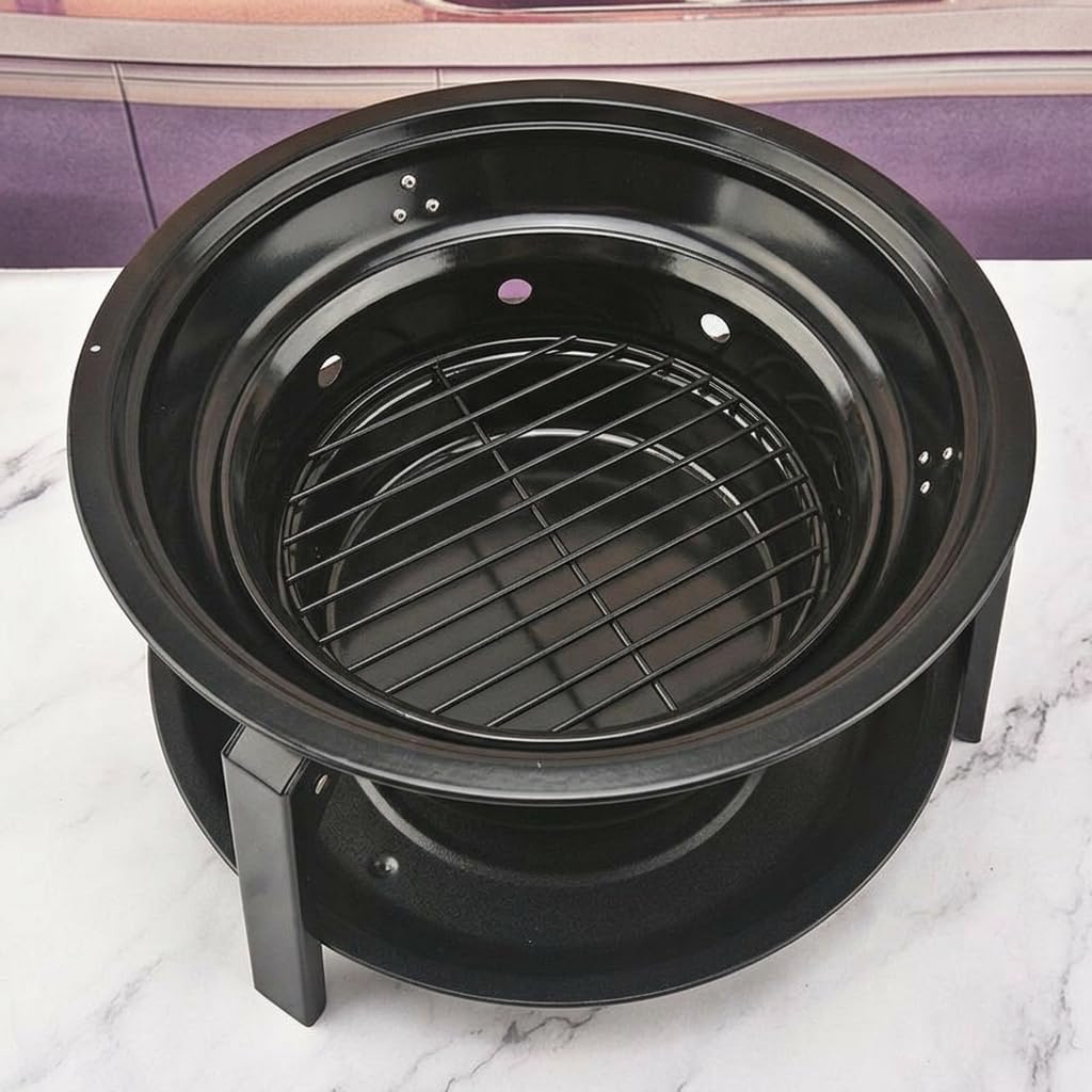 Barbacoa Carbón Portátil, Parrilla Barbacoa Pequeña para 3-5, BBQ Carbón Metal para Camping, Portátil #2