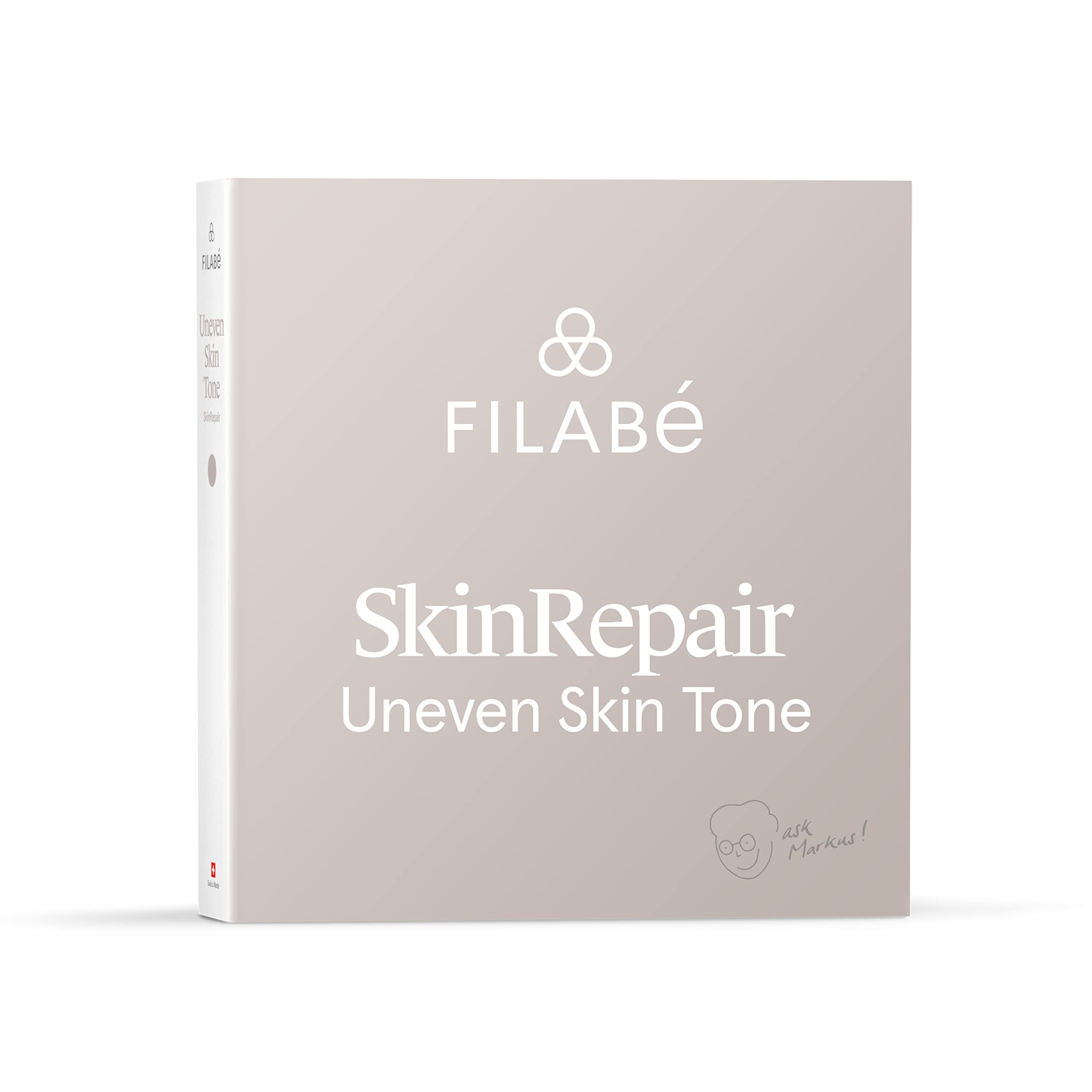 Uneven Skin Tone - For the treatment of pigmentation and age spots. Pack for 28 days. Vegan and additive-free - Swiss made by Filabé of Switzerland
