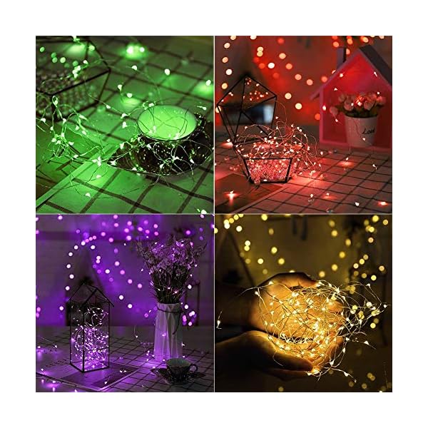 Twinkle star copper string lights fairy string lights 8 modes led string lights usb powered with remote control for christmas tree wedding party home decoration - image 4