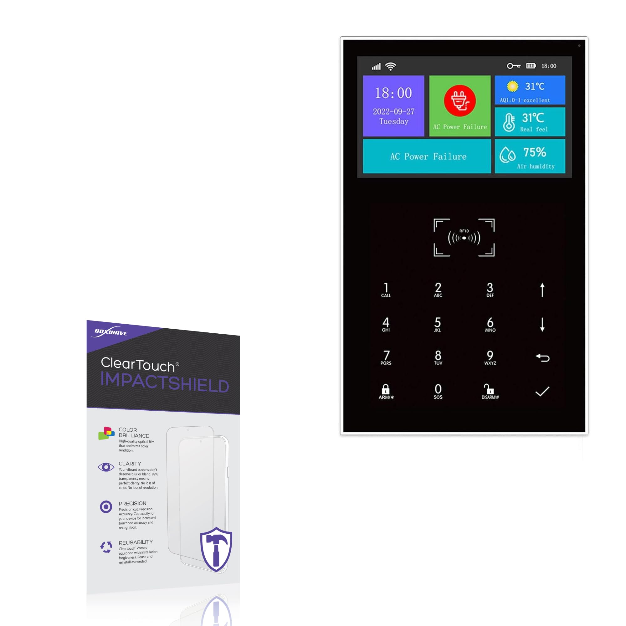 BoxWave Screen Protector Compatible with Walmeck S6821 Screen Display (7.8 in) - ClearTouch ImpactShield (2-Pack), Impenetrable Screen Protector Flexible Film