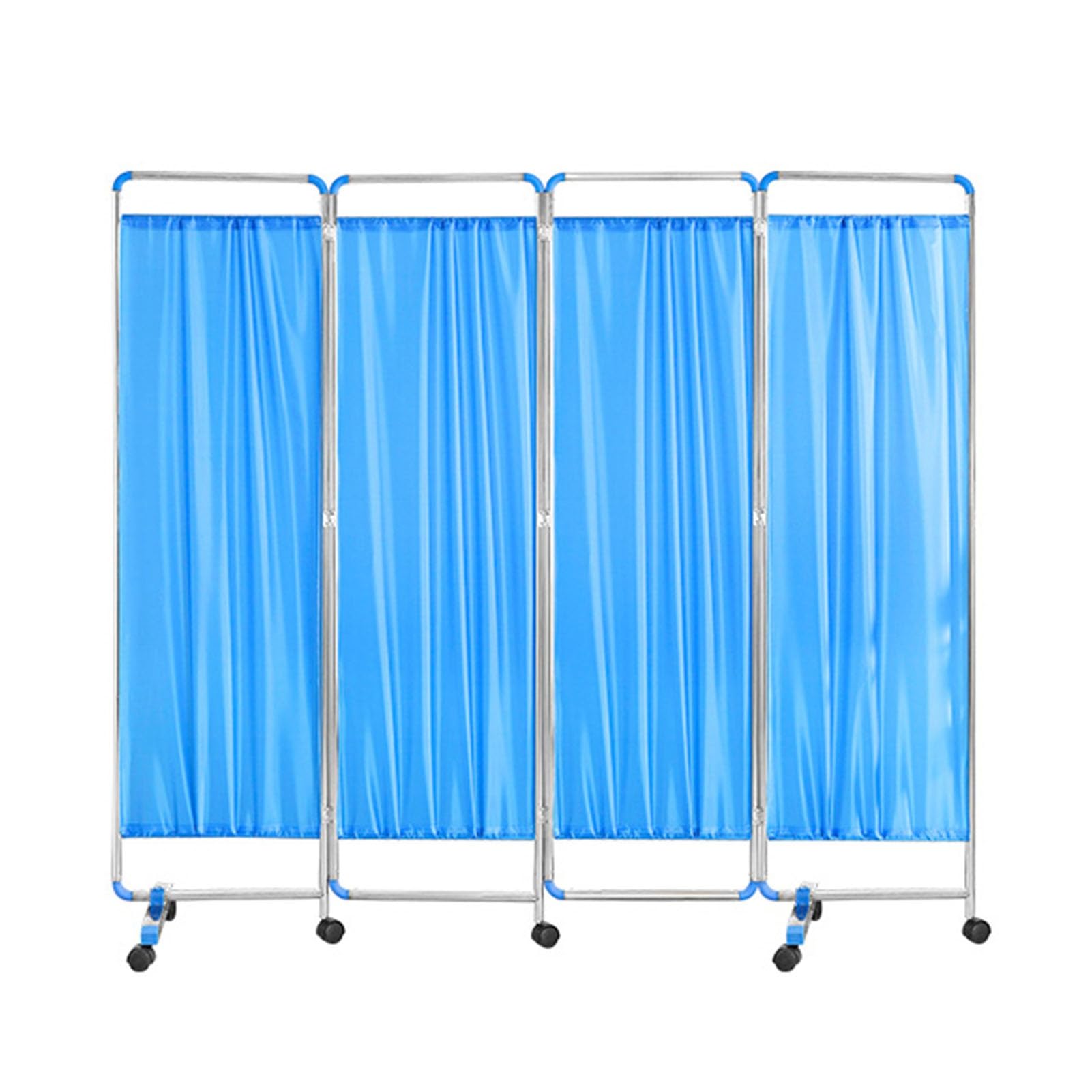 4 Panel Foldable Medical Privacy Screen, 6ft High Room Divider Space Saving Temporary Wall Divider for Clinic Ward Examination Hospital