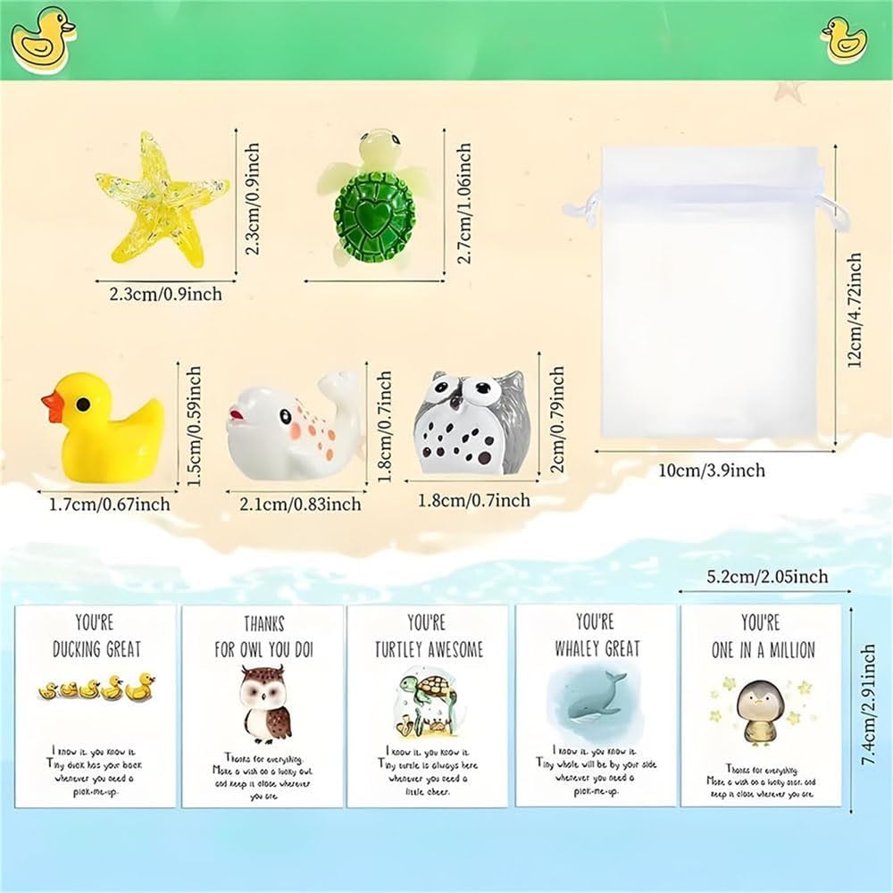 Animal Pun Note Card, Veinsgrain Set of 75 Animal Pun Note Cards, Inspirational Note Cards, Funny Resin Animals with Thank You Cards, Animals Puns Cards (100pcs)