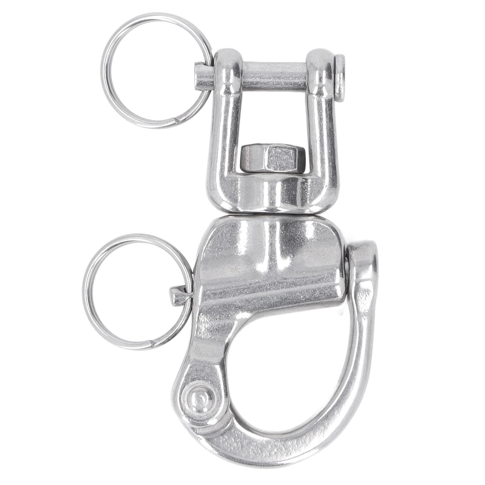 QERLONG Marine Swiveling Snap Hook Shackle Rapid Release 316 Stainless Steel Sailing Boat Snap Shackle
