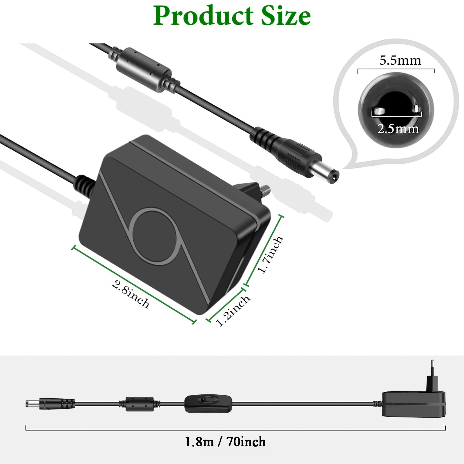 Alimentatore Trasformatore CV 60W 12V 5A Super Slim Solo 22mm Spessore | Leroy Merlin