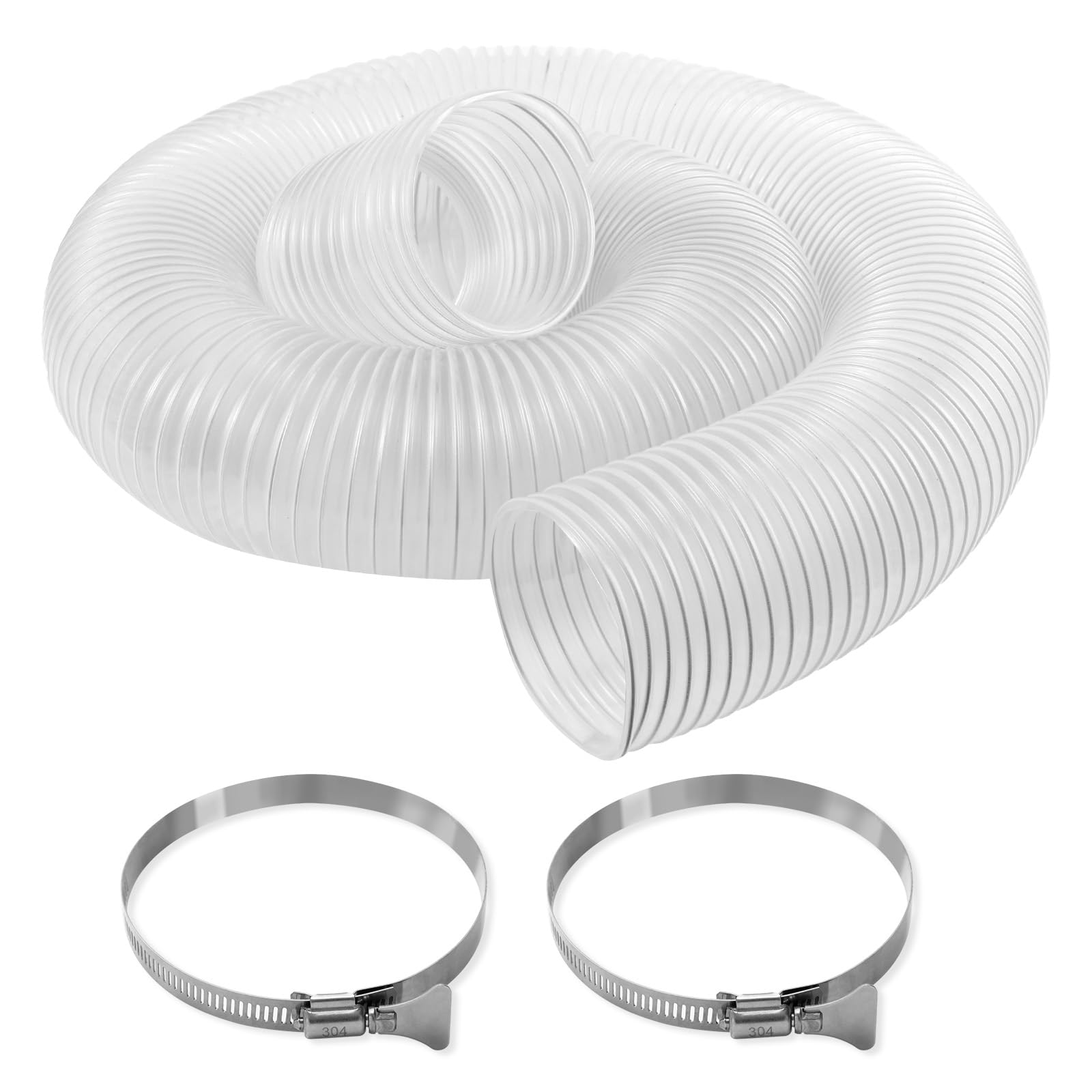 Tuyau de collecte de poussière durable avec colliers de serrage en acier inoxydable 304