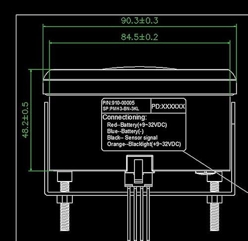 Miniatura 6 de SAMDO Tacómetro de 85 mm para Barco Coche Camión Medidor Tacho Marino con Medidor de Horas Impermeable 0-8000 RPM 12V 24V