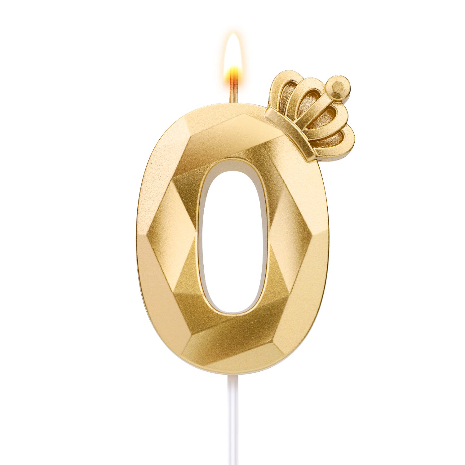 Candela Numero 9 Con Corona Per Torta – TOYMIS 3D Oro 7,9cm Per Compleanno Laurea Matrimonio - 2