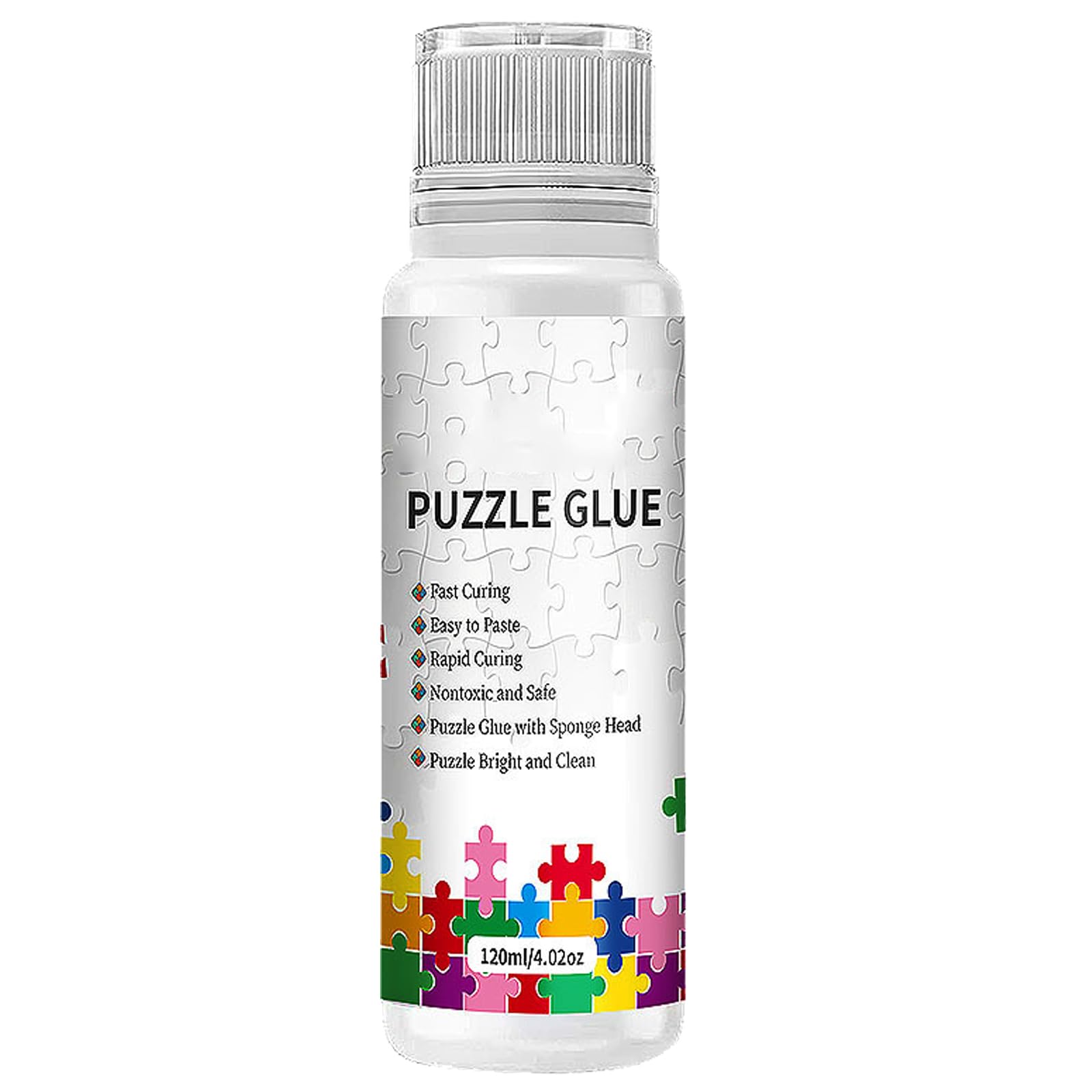 KOAHDE Colle Pour Puzzle 120 Ml – Colle Transparente Avec Applicateur Éponge – Fixation Et Suspension Pour 1000 à 3000 Pièces