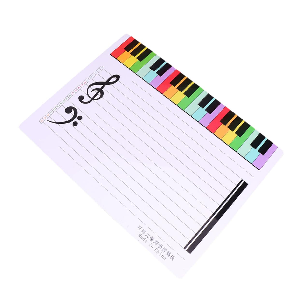 ERINGOGO Erase Board Music Staff Music Teaching Boards Portable Plastic Whiteboard