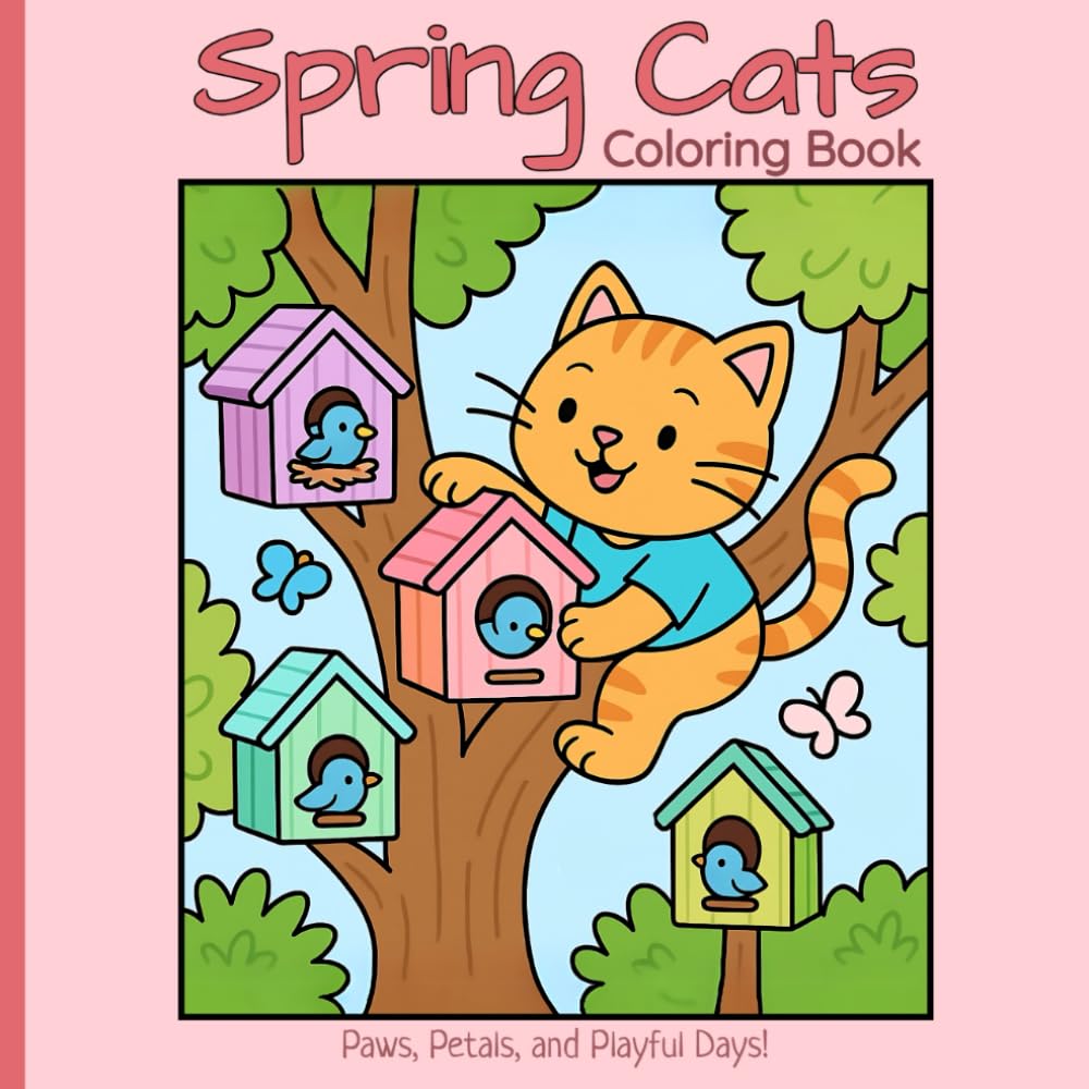 Spring Cats Coloring Book: Creative Gift for Cat Lovers to Color Through the Seasons (Whiskered Seasons)