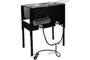 Barton Propane Gas Burner Deep Fryer with 3 Fryer Basket Burner for Outdoor Cooking