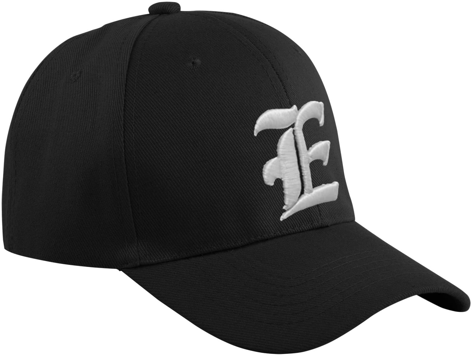 Casual Cotton Baseball Cap A-Z Gothic Letter Alphabet Embroidered UK hat caps Adjustable Strap Snap Back Black Red