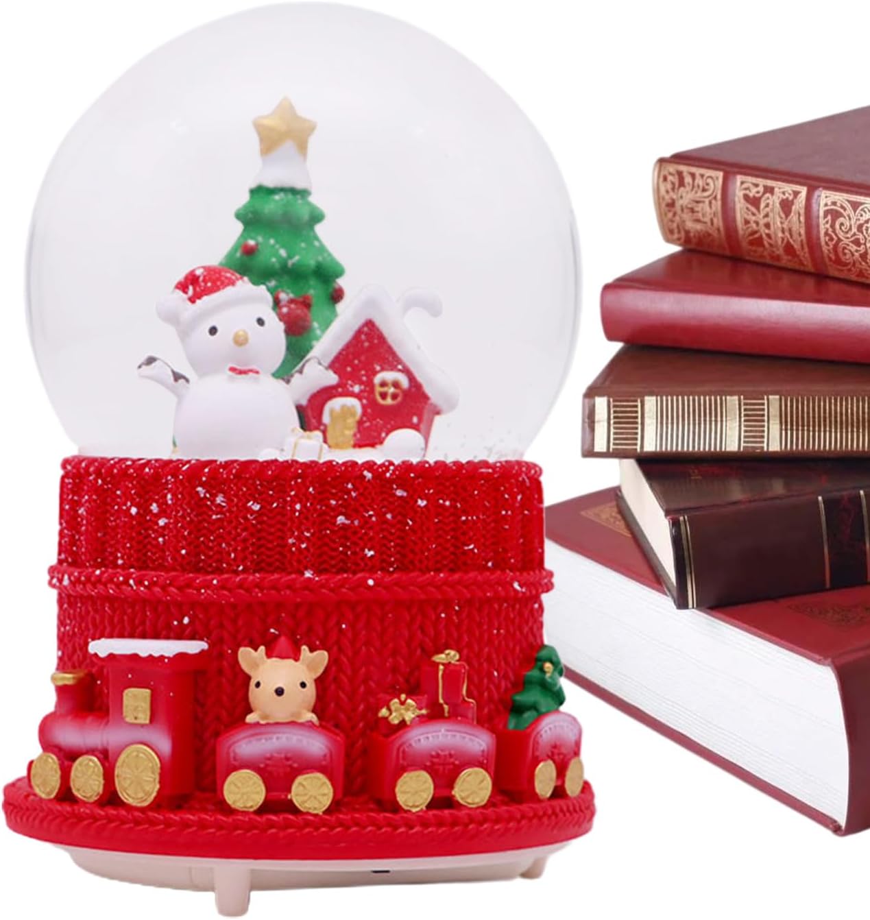 DURAGS Resin Base Glass Snow Globe, Christmas Snow Globes