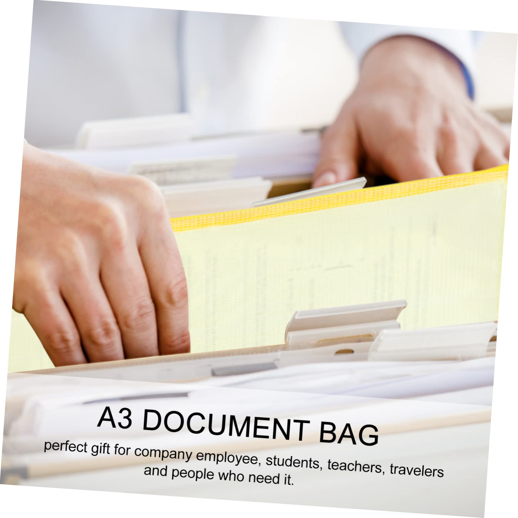 DOITOOL 20 Pezzi Buste Portadocumenti con Cerniera in Traspirante e Resistente Sacchetti Mesh Impermeabili per Ufficio e Scuola Organizzatore Documenti Facile Trasportare