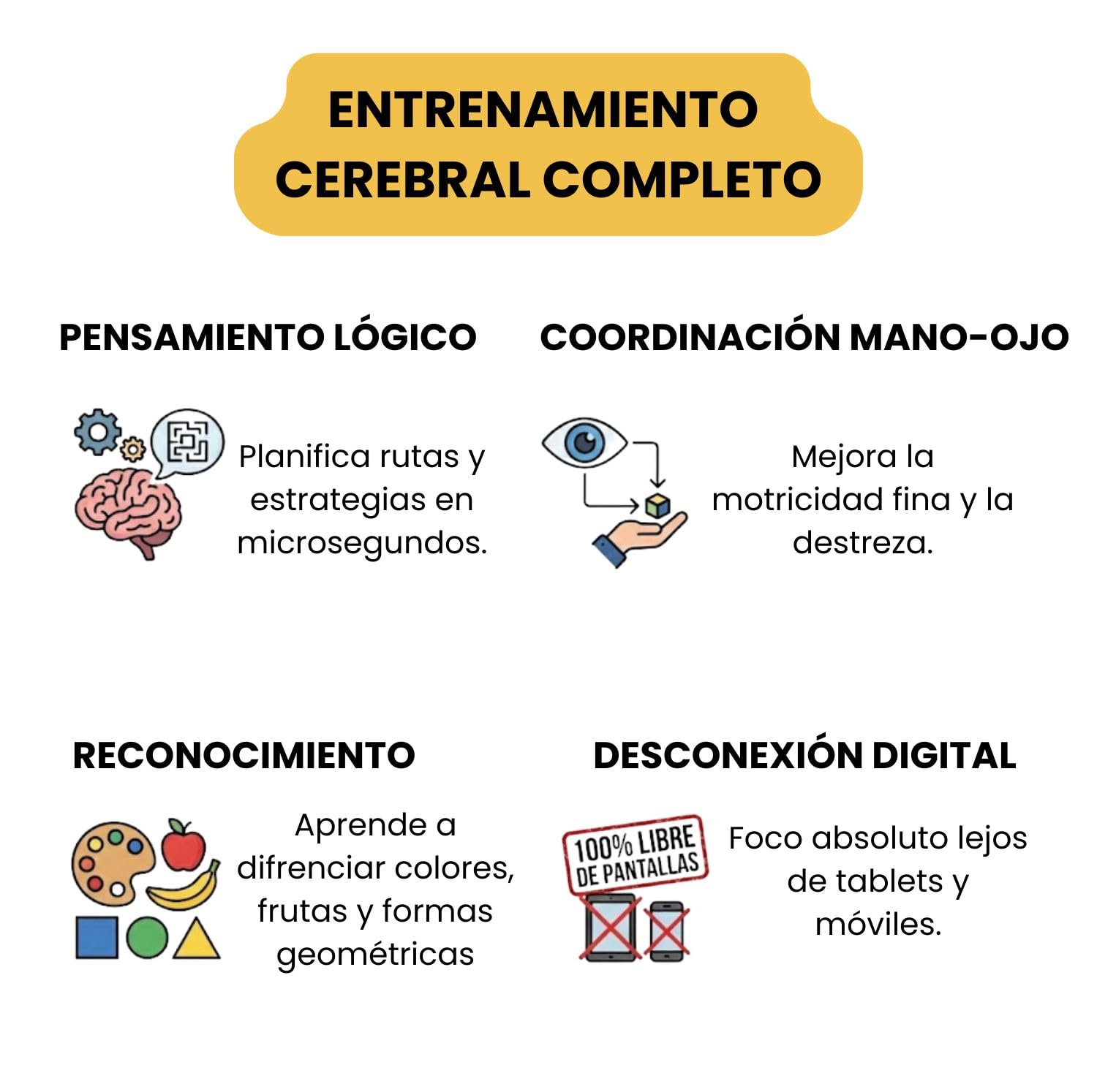 Juego Educativo Madera Montessori Batalla Colores Formas Niños 3 Años Puzzle Deslizante Lógica Tablero Doble Cara Competición Motricidad Fina Regalo Navidad Cumpleaños Juguete Aprendizaje Preescolar — view 8