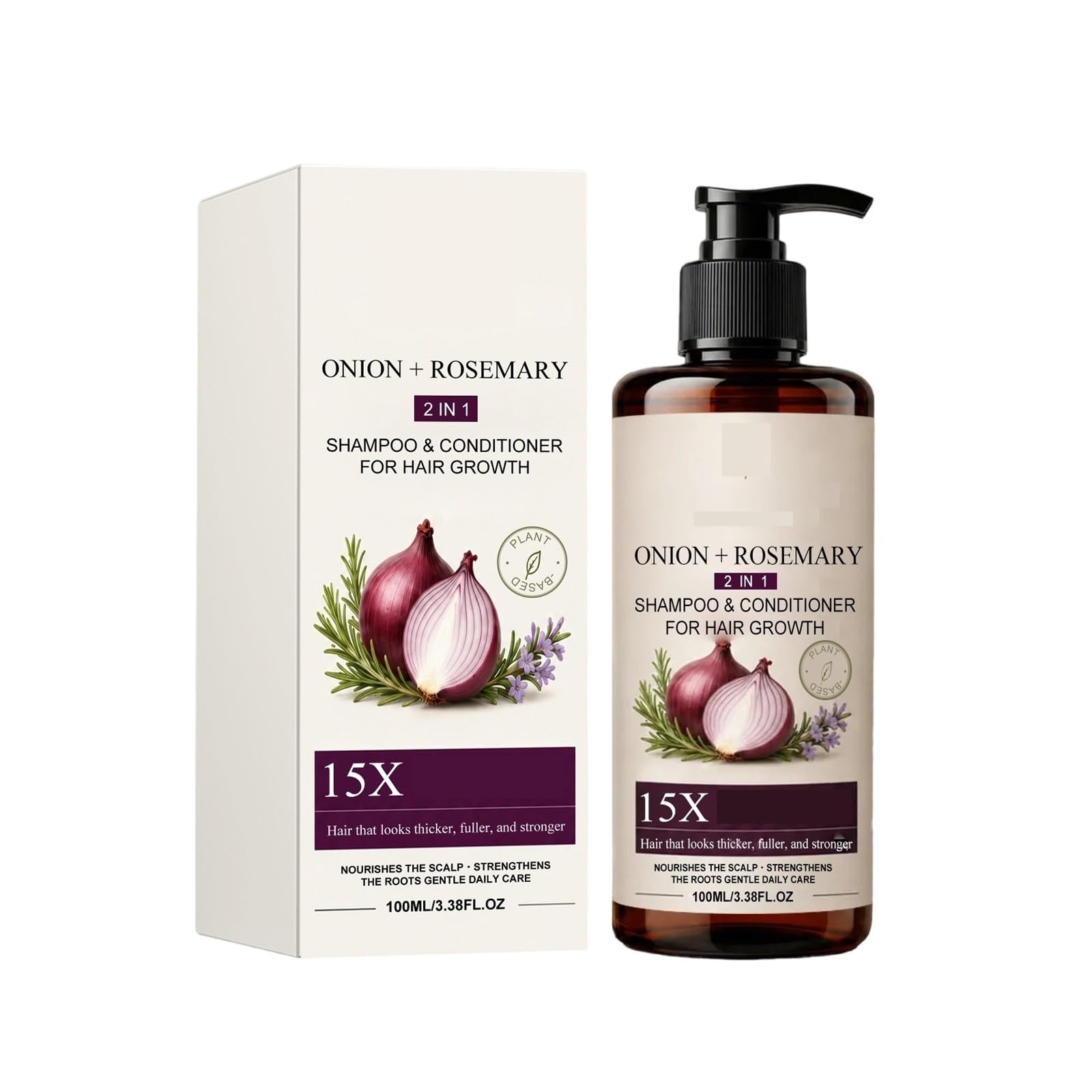 Champú nutritivo for el cabello | Refrescante y controladora de grasa, nutritiva for las raíces del cabello y calmante for el cuero cabelludo.(3pcs)