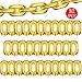 Virtue morals 32 Pcs 16 inch Foil Chain Balloons, Jumbo Chain Balloons for 80s 90s Party Decorations Giant Balloon Chain Balloons Gold