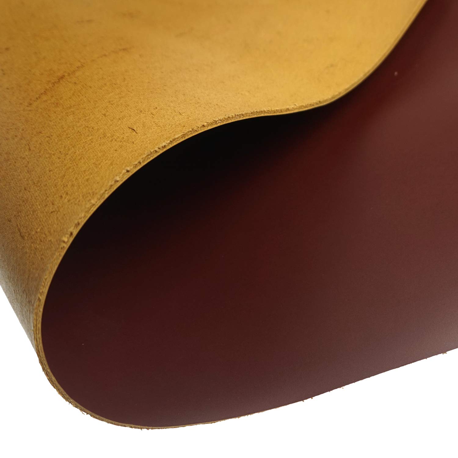 RAM'S LADN - Hojas de cuero genuino para manualidades, piezas cuadradas de cuero vacuno de grano completo, curtido vegetal (marrón vino (2.0 mm), 12 x 12 pulgadas)