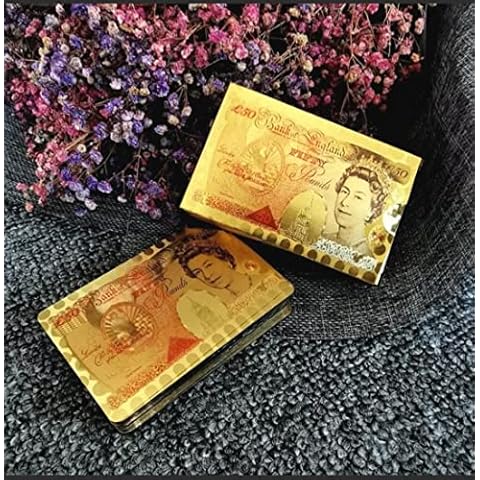 VAPOURON 24k GOLD PLATED WATERPROOF POKER PLAYING CARDS DOLLAR/GBP/EURO (GBP) (GC-M54) Cover