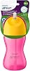 Philips Avent Straw Cup, 12 Month, 300ml, Patterned, Drip-Free, Easy Grip, Dishwasher Washable, BPA-Free, Pink, SCF79802