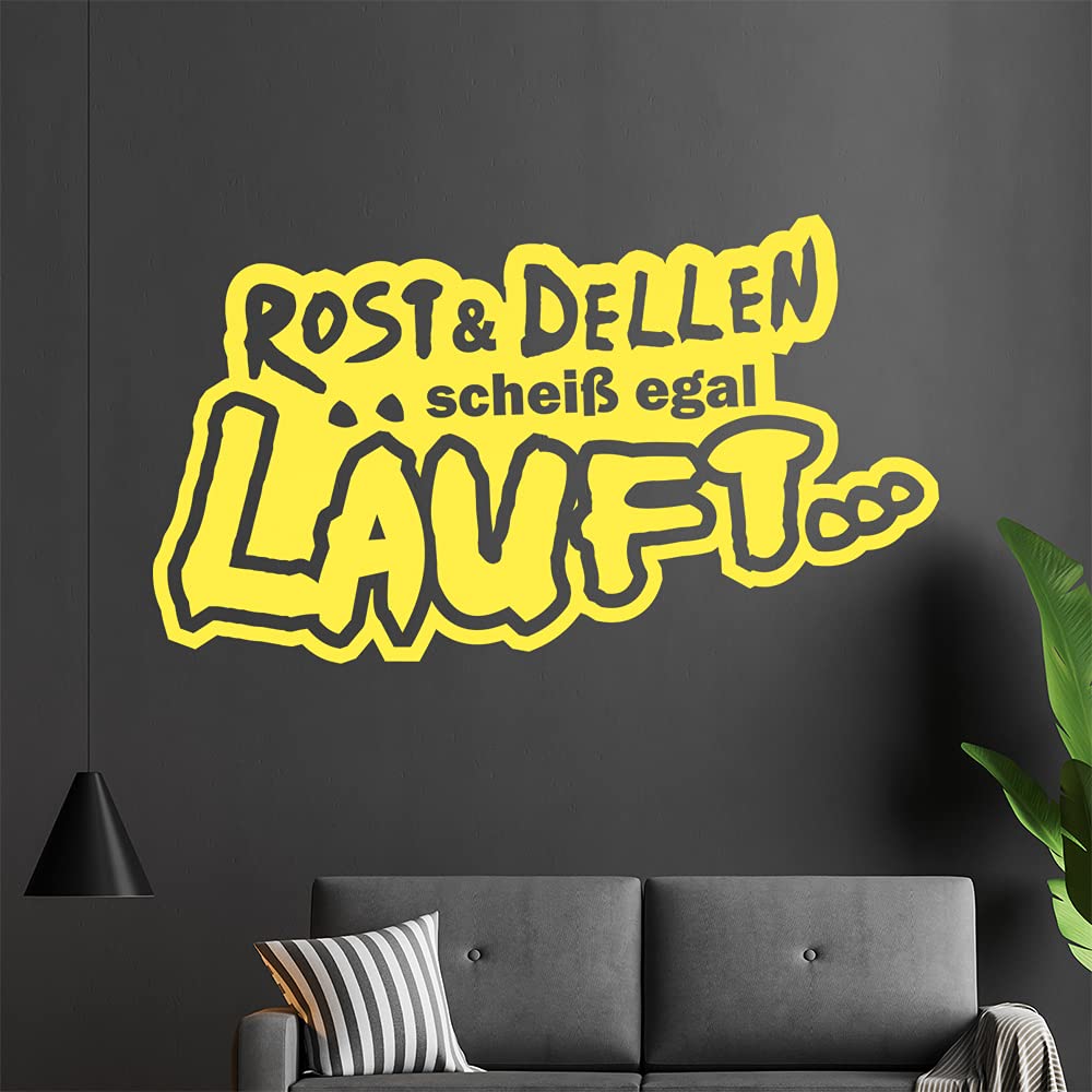 Kiwistar Rost & Dellen scheiß egal Lauft... - Offroad Tour Dirt Wall Sticker in 6 Sizes - Wall Sticker - Decoration, Kitchen, Living Room, Bedroom, Bathroom