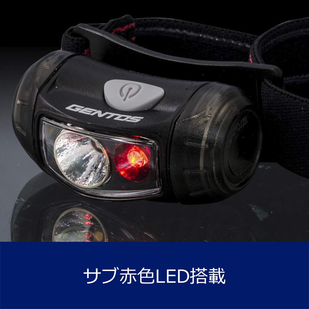 : GENTOS(ジェントス) LED ヘッドライト 小型 軽量65g 単3