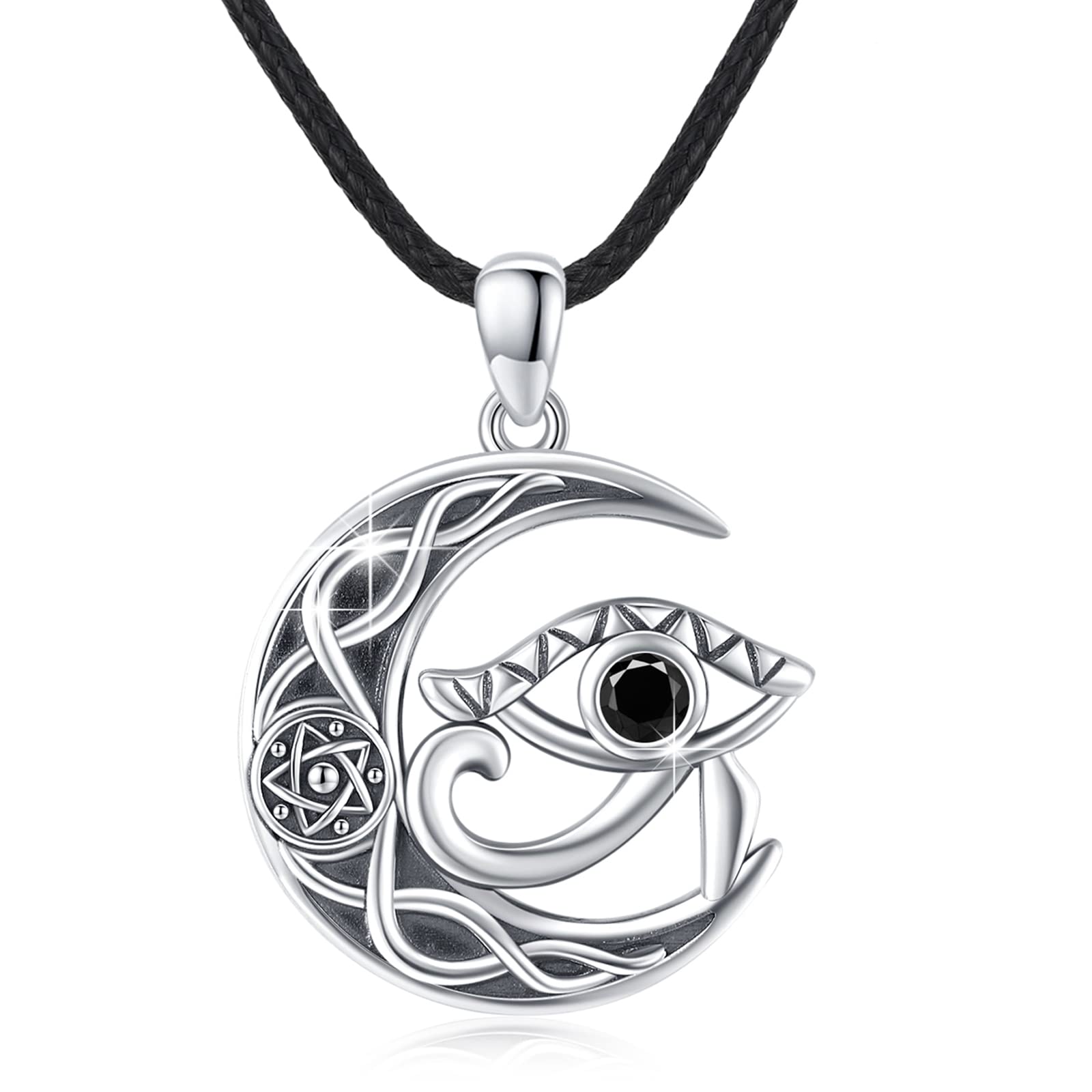 Orecchini a bottone in argento sterling con occhio di Horus: gioielli egiziani (NESSUN COSTO AGGIUNTIVO per gli Stati Uniti