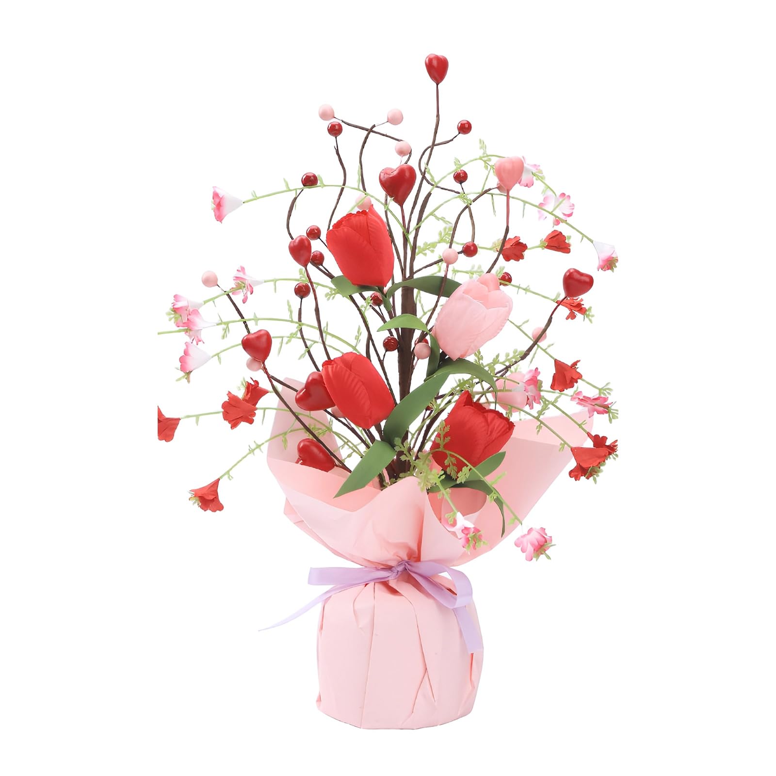 Tfaoys A Gorgeous Rtificial Tulips Bouquet For Valentines Day Desk Decoration Rtificial Flower Bouquet Ttractive Flowers