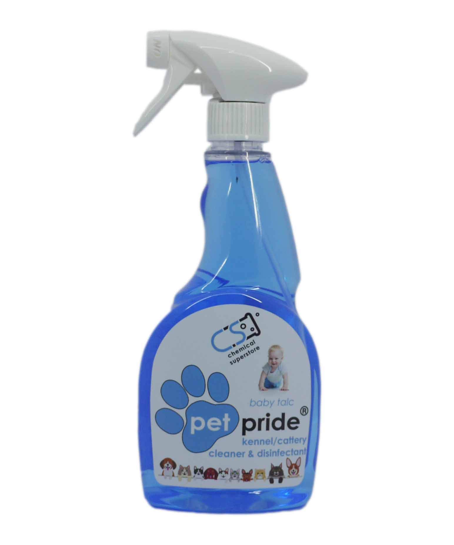 Pet Pride Disinfectant Ready to Spray Cleaner Deodoriser - Paw Friendly 500ml (Baby Talc)
