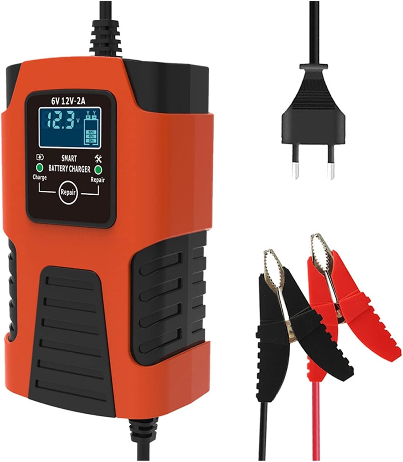 SYMFY Ladegerät für Autobatterien 6V / 12V 2A Auto Motorkyle ...