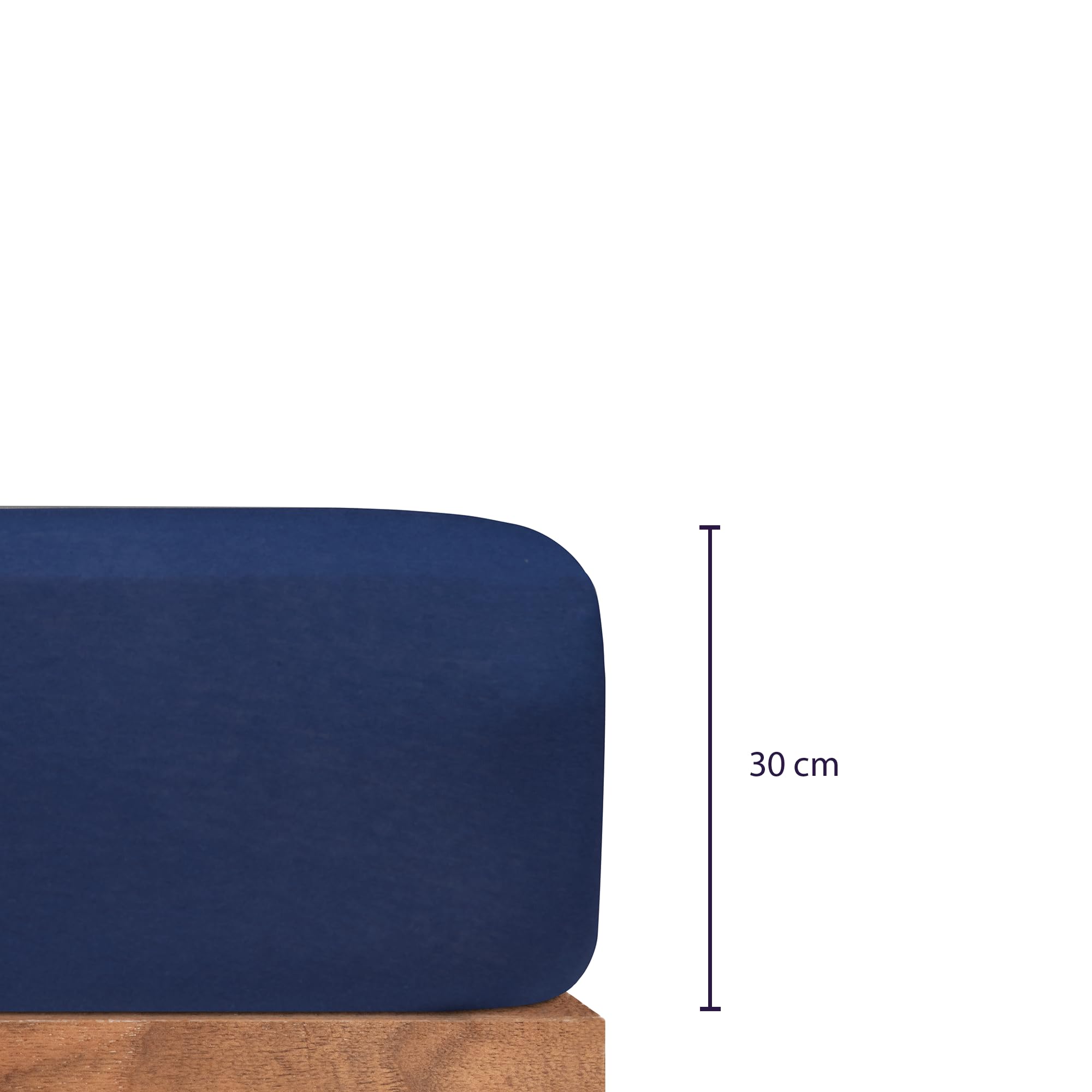 Sábana Bajera Ajustable De Punto Algodón Cama 90 Cm TEX HOME Azul