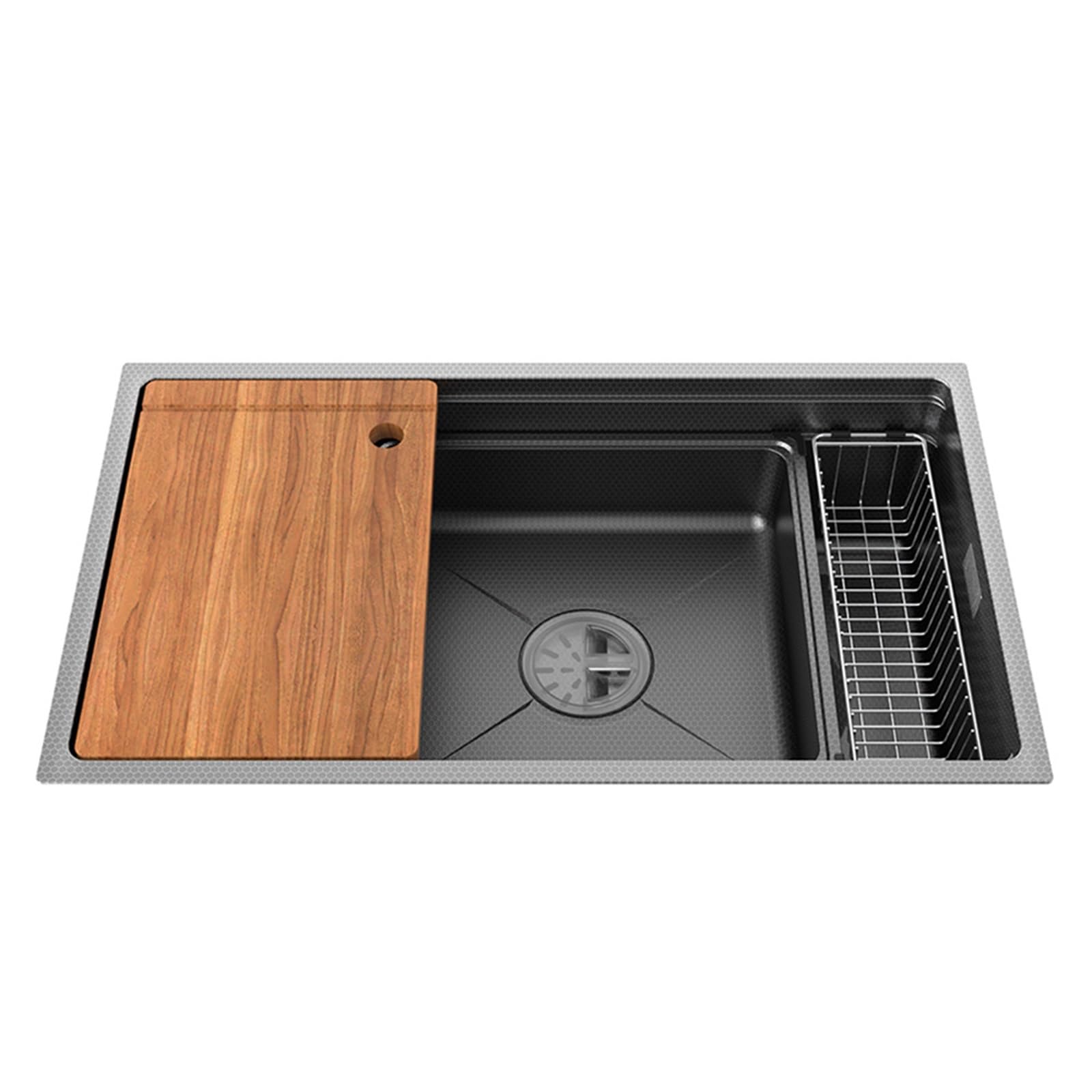 Évier de cuisine station de travail cuve unique en acier inoxydable BK