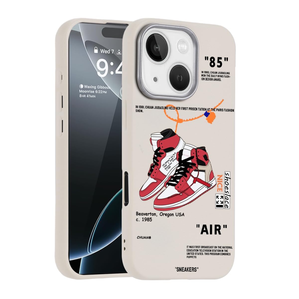 CHBSHENG Cool Design Phone Case for iPhone 14 Plus Case for Boys Men Aesthetic Shockproof Basketball Sneaker Sports Designer Cases Compatible with