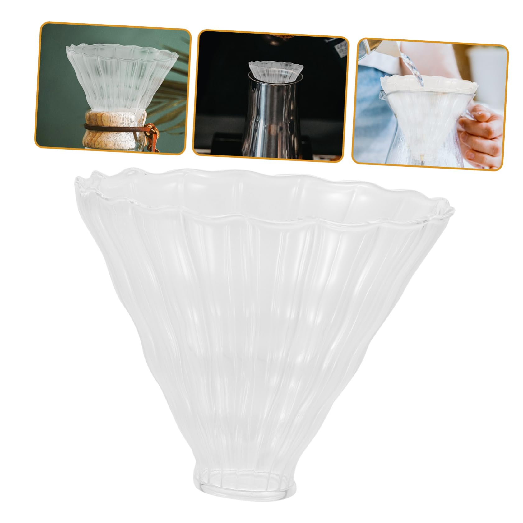 Artibetter 10piezas Filtros De Café De Vidrio Embudo Para Café Dripper Para Preparar Casa y Oficina