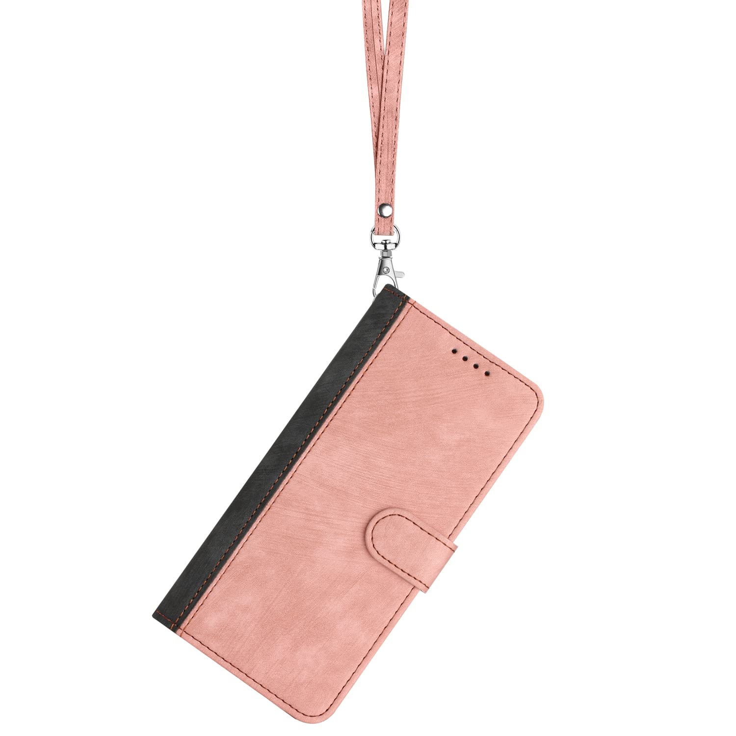 Hoyoikun Funda Compatible con Samsung Galaxy A53 5G,Regalar 2 Piezas Protector de Pantalla.Flip Leather Edition,Funda de Cuero PU con Cáscara de TPU,[Soporte Plegable] [Cierre magnético]-Rosa — view 5