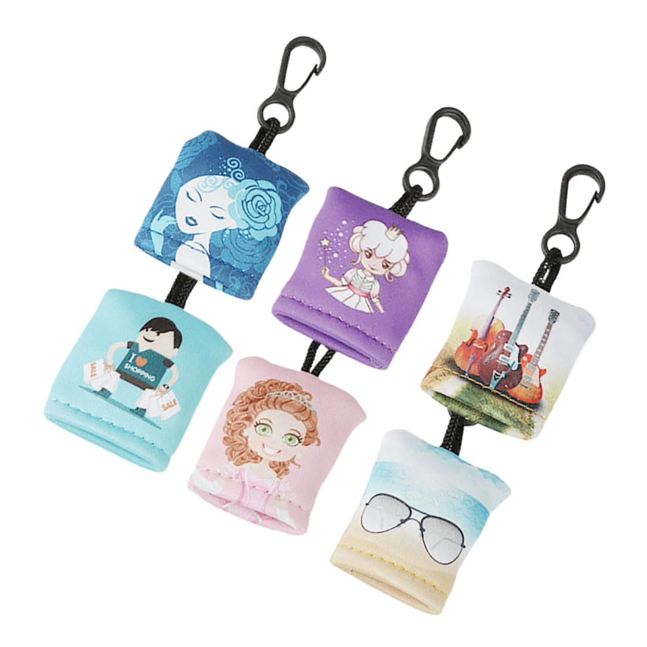Didiseaon 30 Piezas llavero gafas de tela limpiador de pantallas de limpieza para gafas limpiadoras húmedas para cristales de ojos