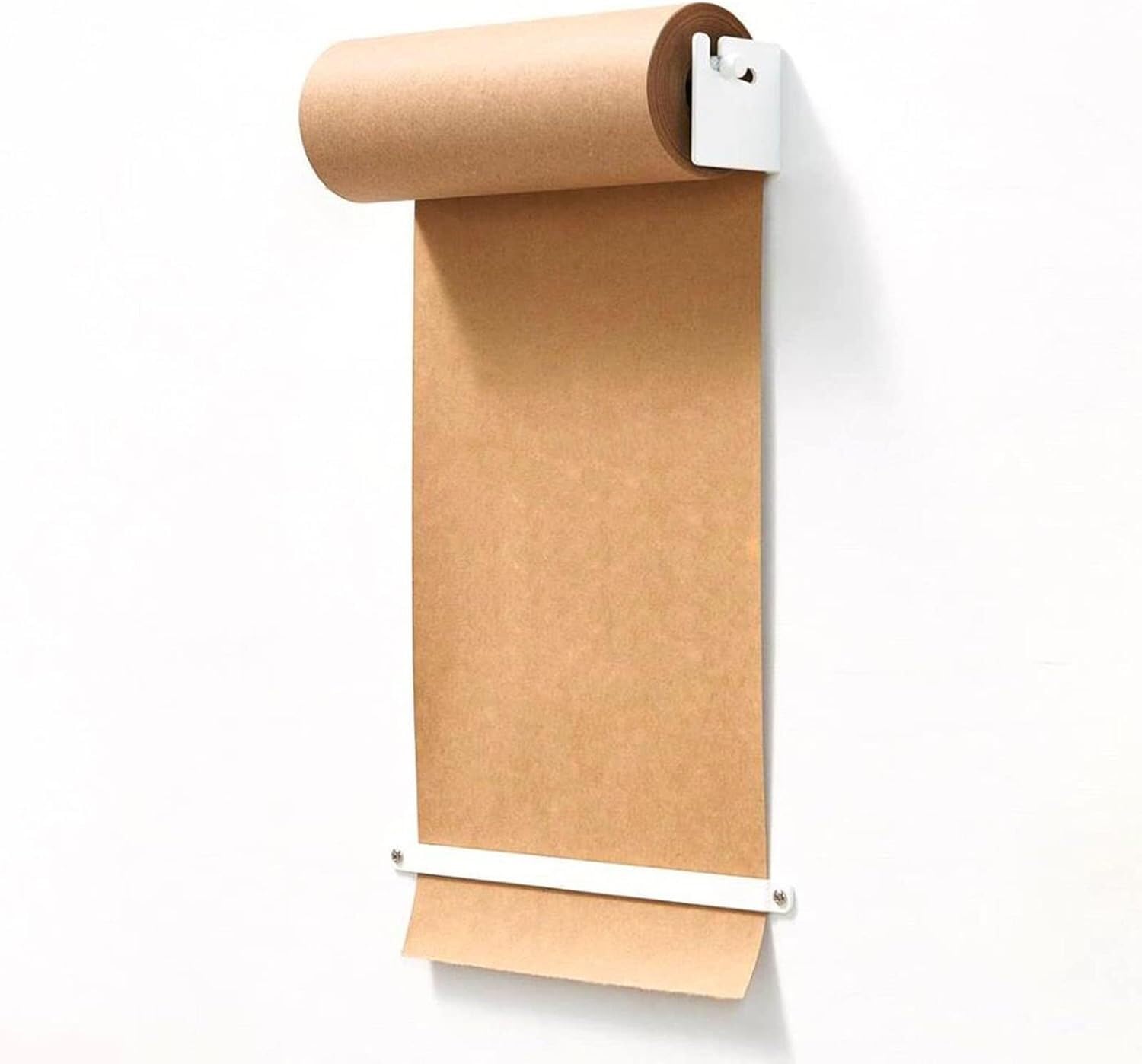 Uchwyt na rolkę papieru kraft z rolką papieru o długości 164 stóp, dozownikiem papieru do montażu na ścianie i nożem(37cm/14.6inch wide)