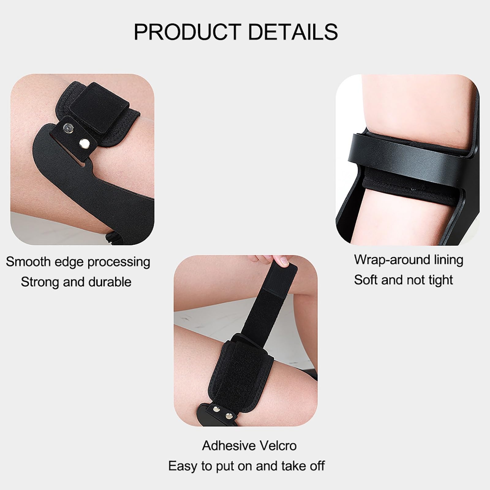 Genérico Inmovilizador de Rodilla, Rodillera de hiperextensión de Rodilla, Protector inmovilizador de Soporte de Rodilla Ajustable, for hiperextensión de Rodilla(L)