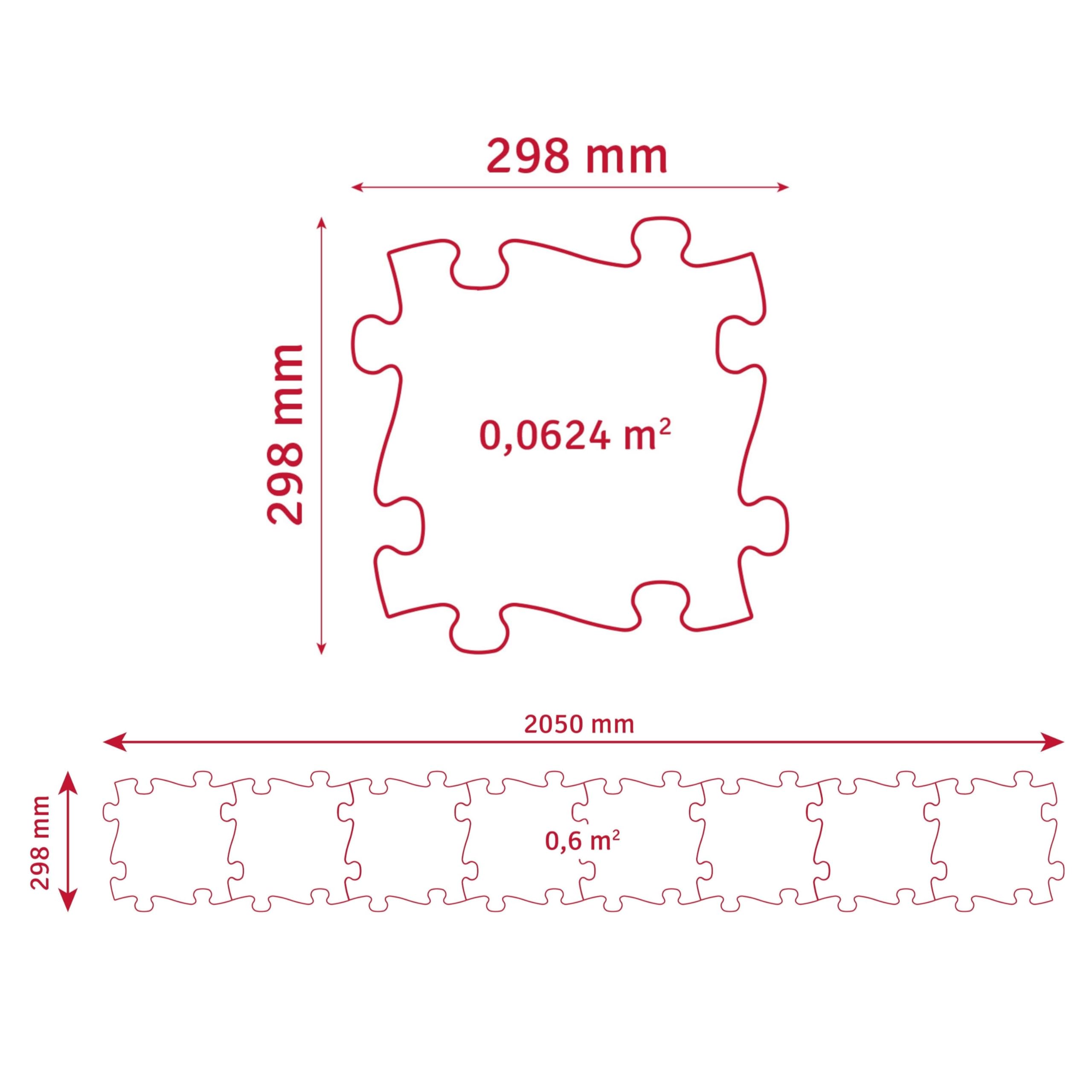 MUFFIK Rainbow MFK-079 zestaw mat ortopedycznych, tęczowe, sensoryczne maty puzzle dla dzieci, masujące podłogi dla dorosłych MFK-079, 105 x 55 cm