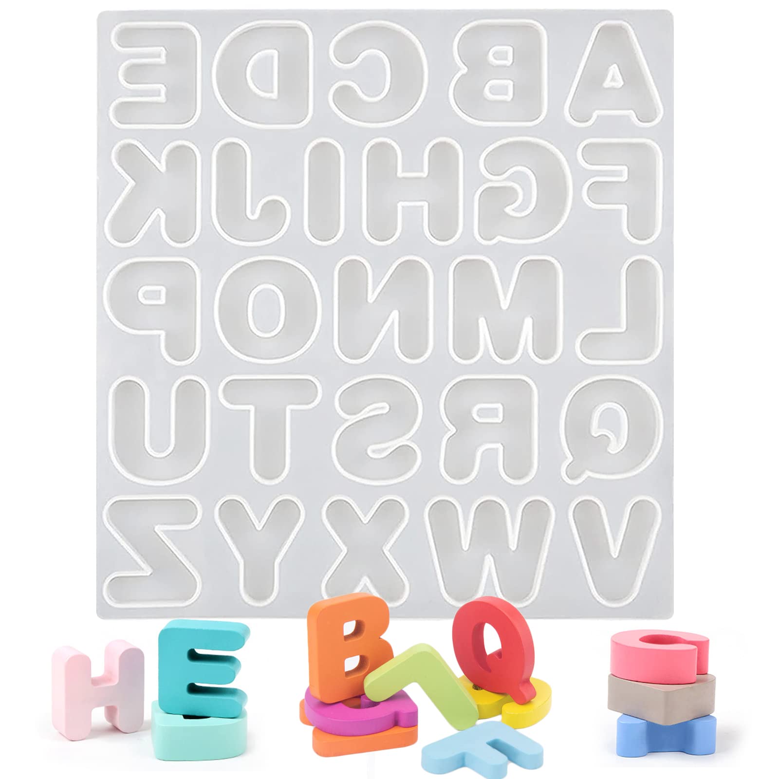 Amazon.co.jp: サムコス シリコンモールド 丸文字 アルファベット 