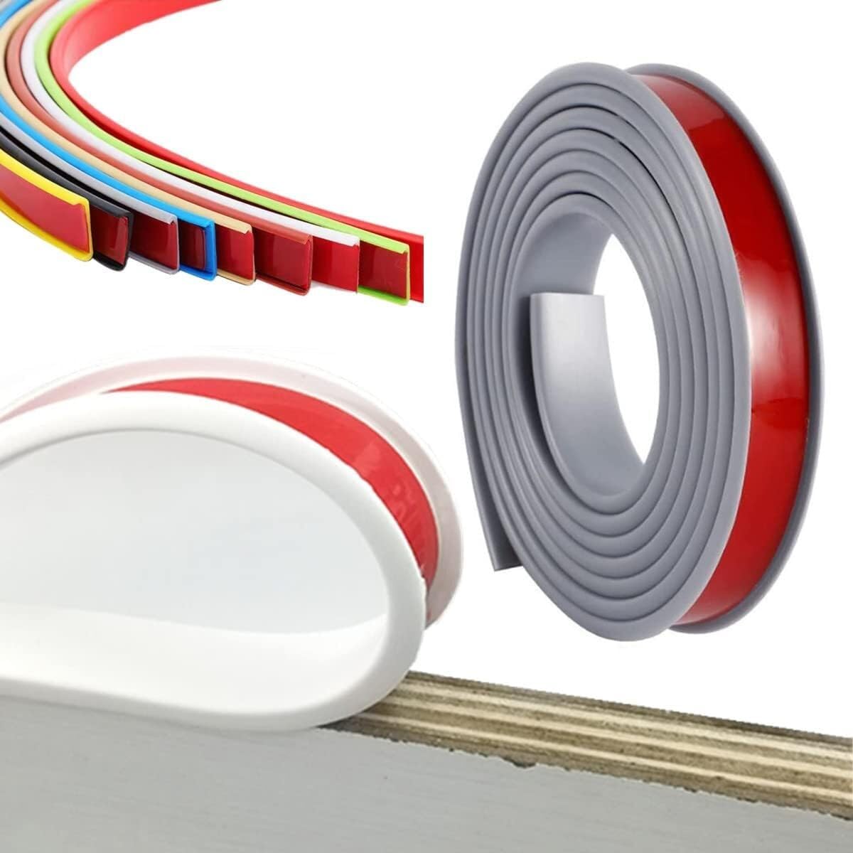 U-Shaped Edge Trim Sealing Strip, 1M Self Adhesive TPE Edge Banding Strip, Wood Furniture Protector Cover For Cabinet,Plywood,Table,Wardrobe, Wood Board Edge Protector(Color:Grey,Size:40mm)