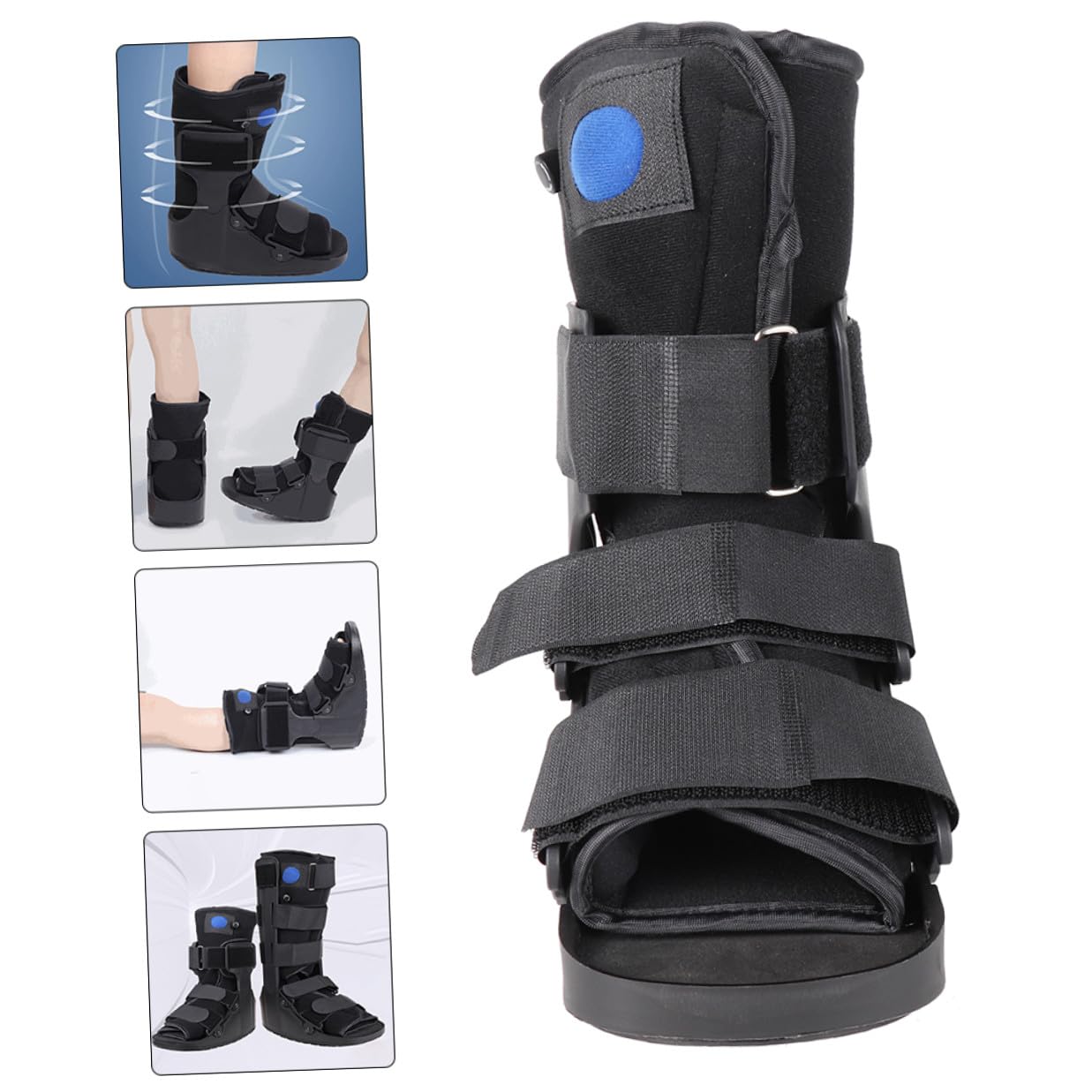FUOYLOO Ankle Fixation Brace Walking Boot with Inflatable Cushion, Low-profile Sprain Rehabilitation Shoe for Post-surgery Foot and Ankle Support, Medical Foot Protector for Adults