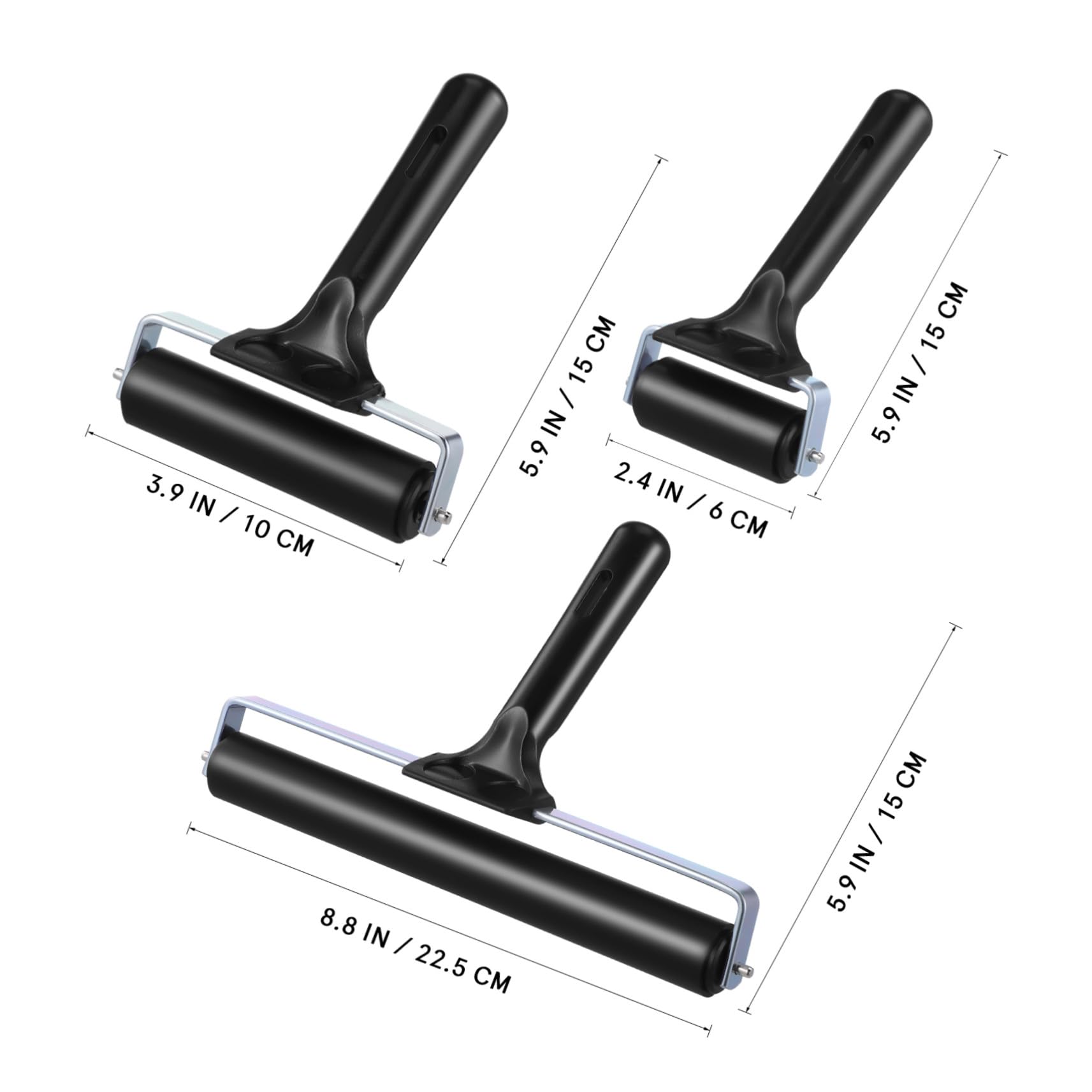 Tofficu 3piezas Rodillos De Goma Para y Manualidades Rodillos De Pegamento Para Encolar y Estampar