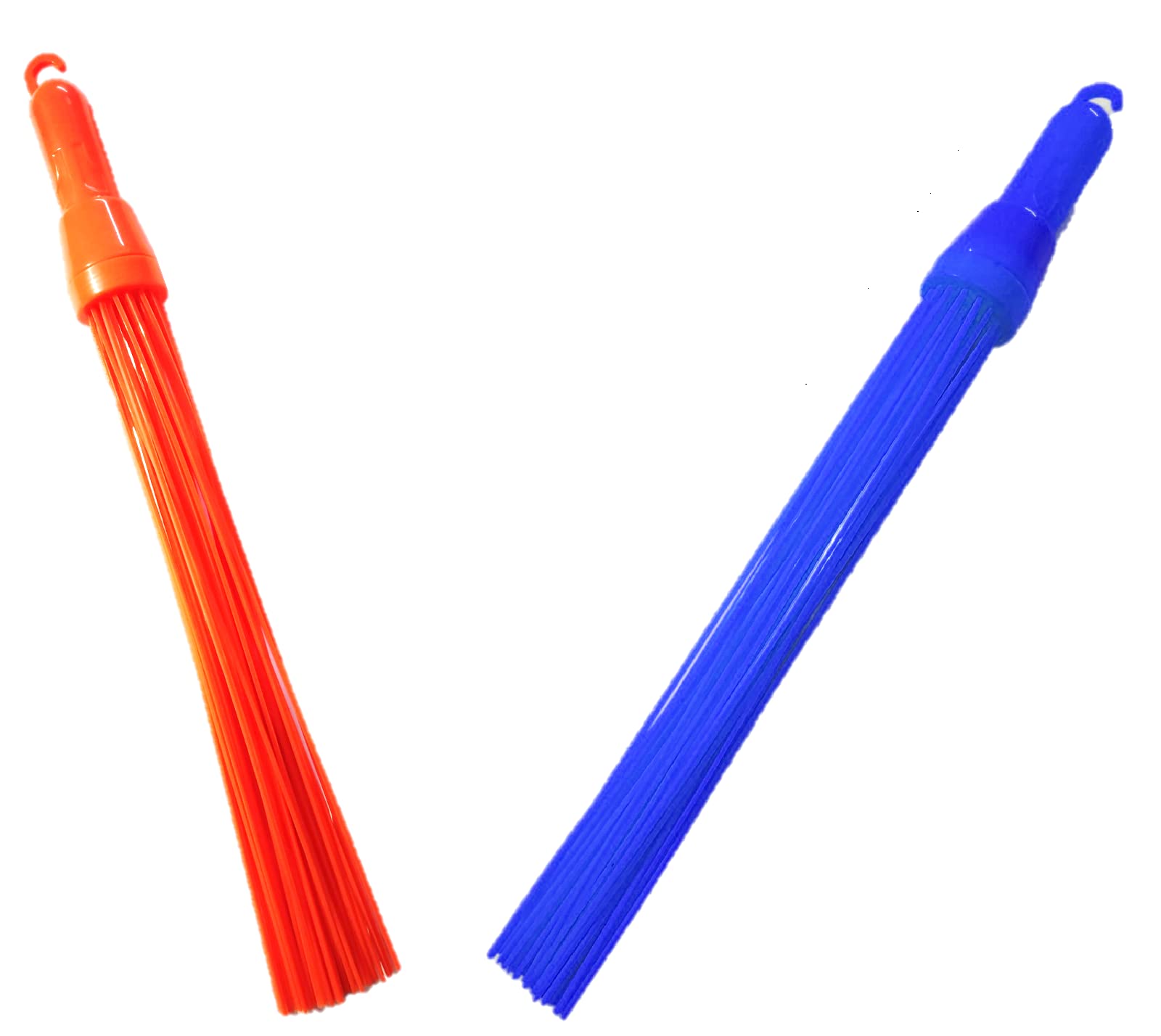 (Pack of 2) Blue & Orange Plastic Broom Long-Lasting jhaadu. Plastic Seek Jhaadu Plastic Wet and Dry Broom-image-18