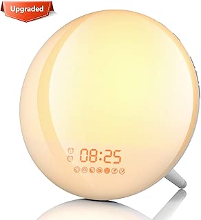 Sunrise Alarm Clock, Homagical Wake-Up Light Alarm Clock with Colored Sunrise Simulation & Sunset Fading Bedside Night Lamp, Dual Alarms, 7 Natural Sounds, Snooze, FM Radio for Adults Kids Bedrooms - coolthings.us